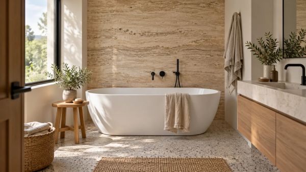 10 idées de panneaux muraux pour relooker votre salle de bain