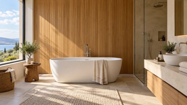10 idées de panneaux muraux pour relooker votre salle de bain